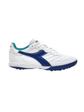 Diadora Brasil II R TF Mens Soccer Shoes White Navy Size 9.5 Cleats 101.179604